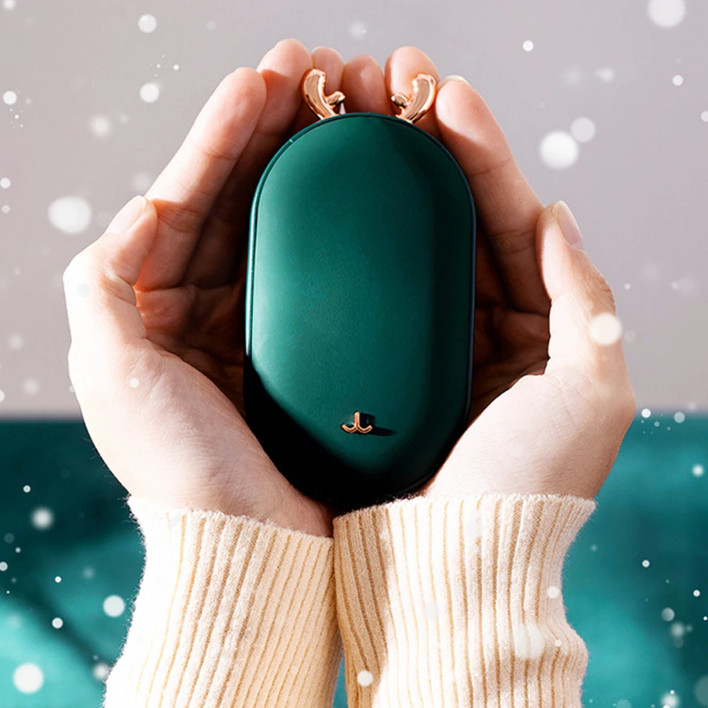 2 in 1 Electric Hand Warmer 5200mAh Power Bank Electric Pocket Heater Portable Hand Warmer Hunting Golf Camping Gear Warm Gifts