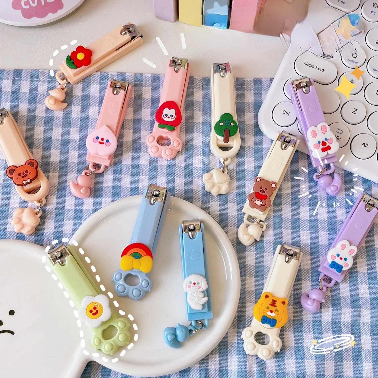 Baby Cartoon Nail Scissor Clippers Cute Nail Cutter Pedicure Toe Trimmer Beauty Makeup Manicure Tools for Children Girls Boys
