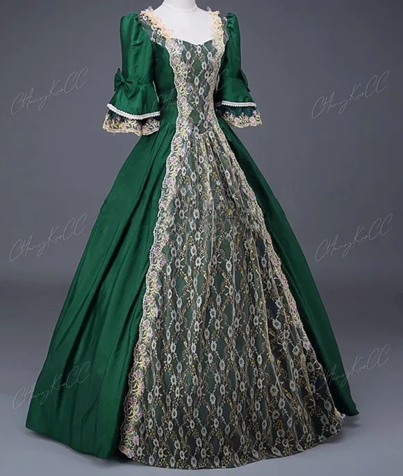 ShiFan Abito Lungo Medievale Donna In Pizzo – Costume Retrò Maniche Lunghe, Nero, Taglia XL, Vestito Maxi Bodeaux