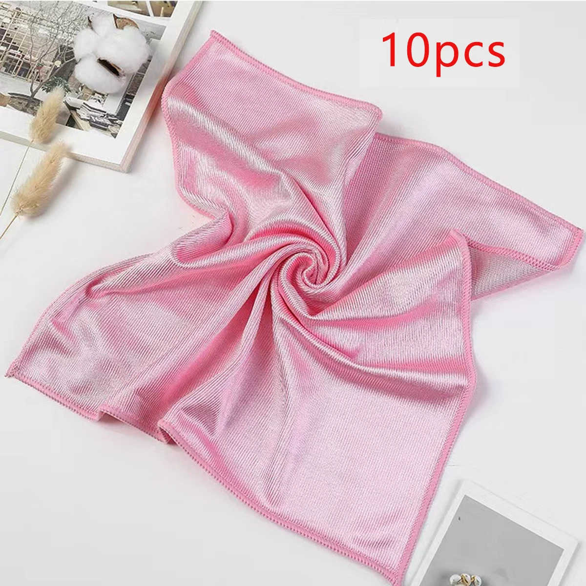 Streak-Free Microfiber Cleaning Cloth for Glass and Mirrors - 25x25cm