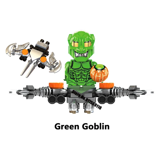 DISNEY Mysterio Doctor Octopus Spiderman Green Goblin Building Blocks Doctor Strange Sandman Lizard Action Figure Kid Toy Bricks M-KF1647