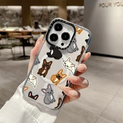 Charming Pink Love Rabbit Shockproof Phone Case with Wireless Magnetic Charging Compatibility - 14or15Plus universal (Black Border)