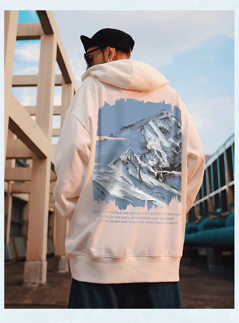 Autumn Snow Mountain Graphic Hoodie 5