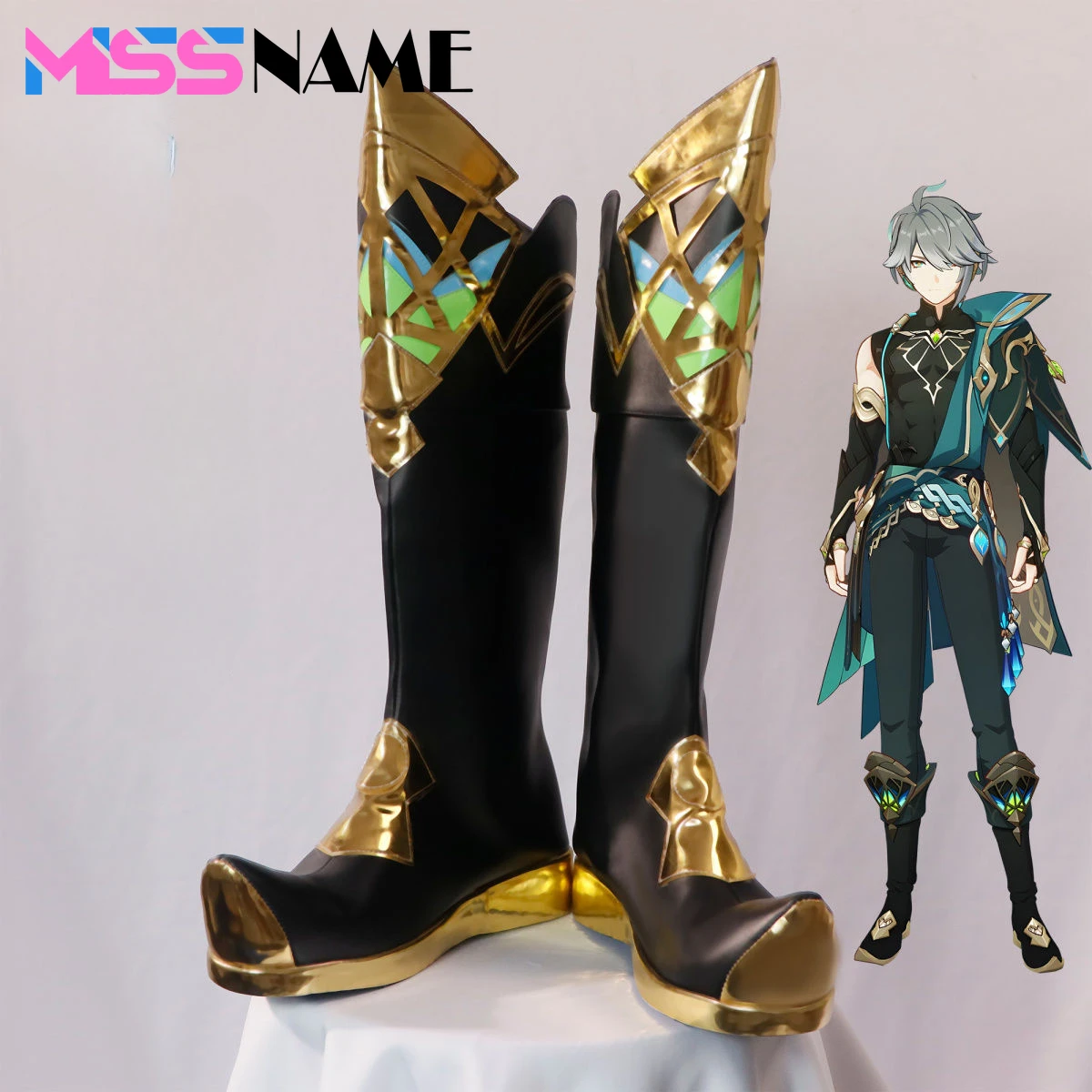 

Ботинки для косплея GenshinImpact alhaiтема, комикс, аниме, Хэллоуин, искусственная игра, обувь для косплея, реквизит