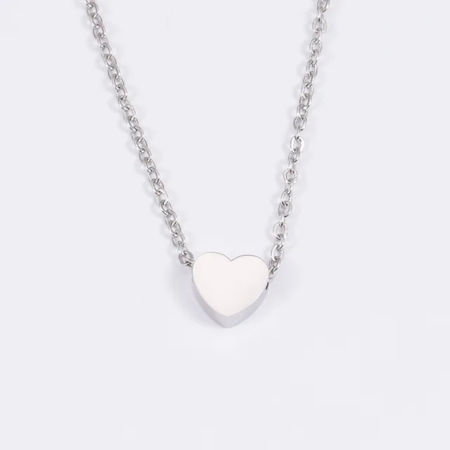 Minimalist heart necklace for women
