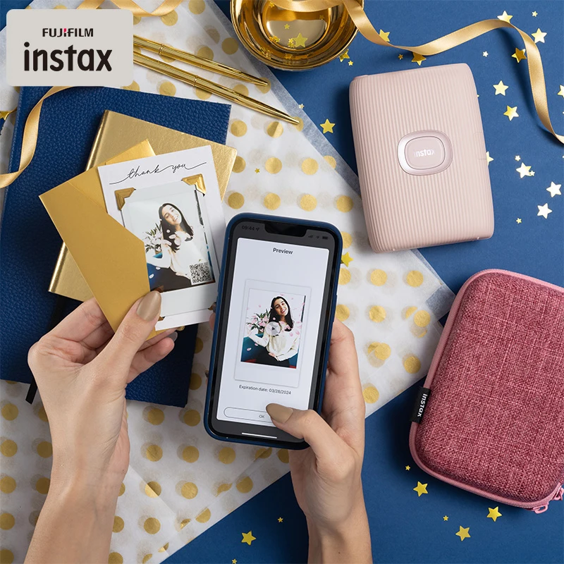 Fujifilm Instax Mini Link 2 Printer Instant Smartphone Printer with Fuji Instax Mini Film instant camera film travel case printer