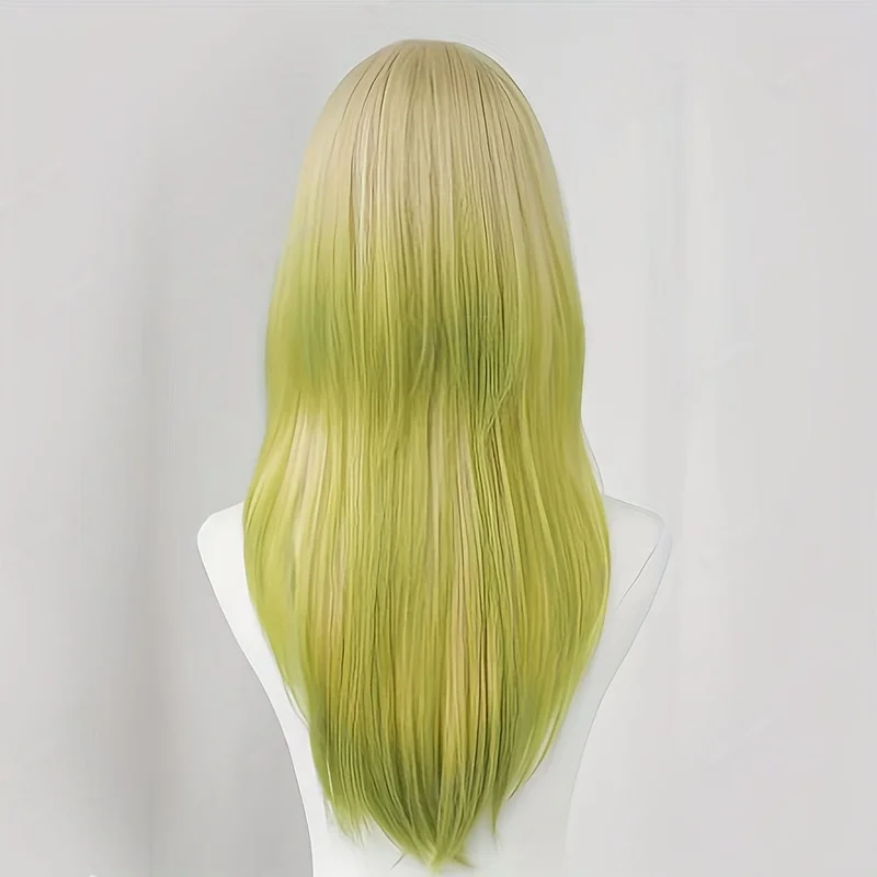 Ashely Wig Features A Gradient of Green Apple and A Jellyfish Hairstyle with A Layered Effect Headband Wig for Daily Use Cosplay