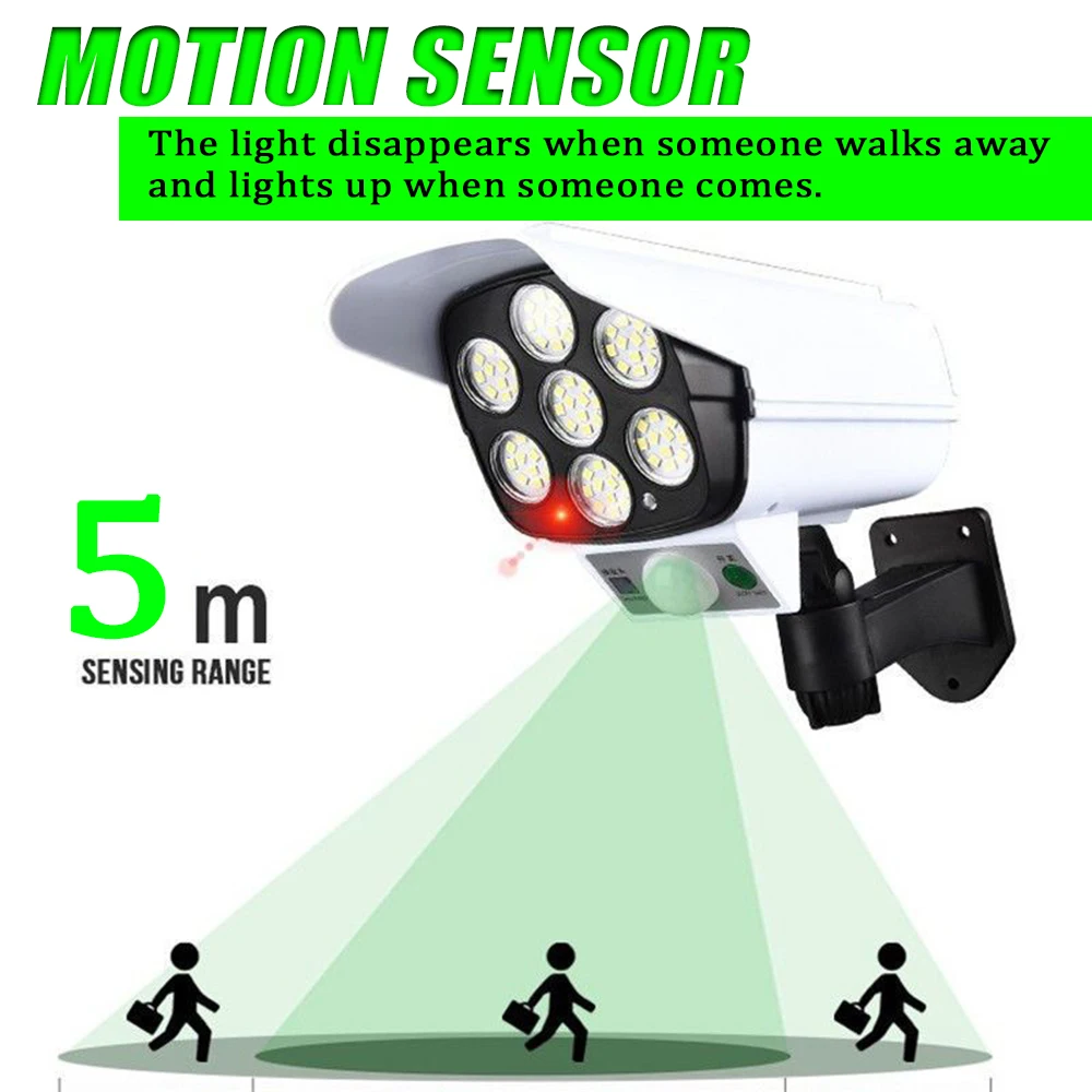 3 Modes Multi-angle Lighting High Simulation Camera Solar Surveillance Lights 77