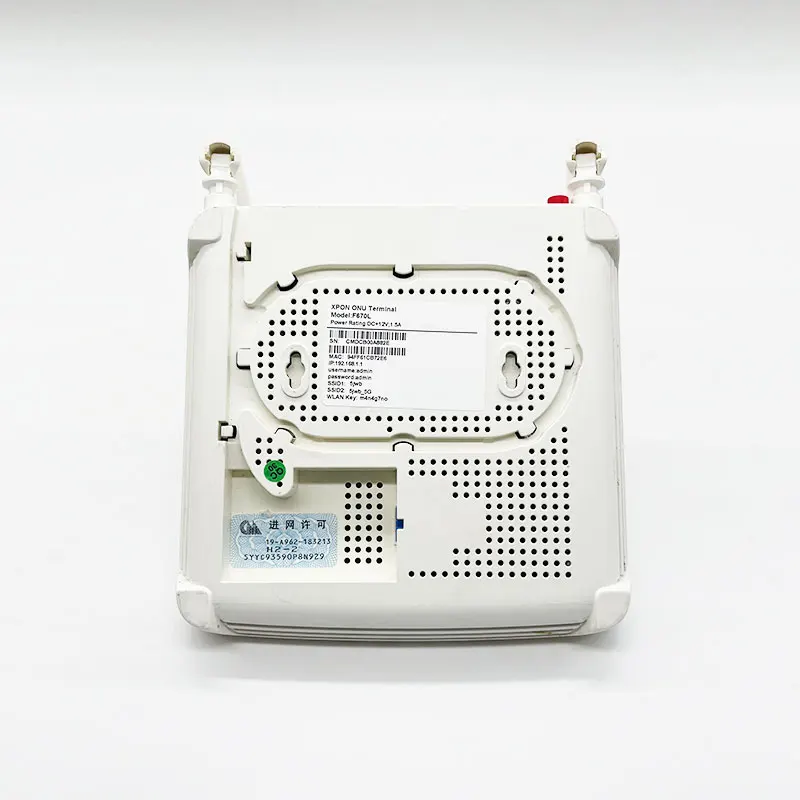F670L XPON ONT ONU 4GE +1TEL+2USB Dual Band WIFI GPON EPON OLT 2.4G/5G AC WIFI ONU Second hand Without Power Supply