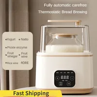 220V Electric Yogurt Maker Household Automatic Natto Fermenting Machine Rice Wine Fermentation Enzyme Machine & 2 Glass Cylinder 1