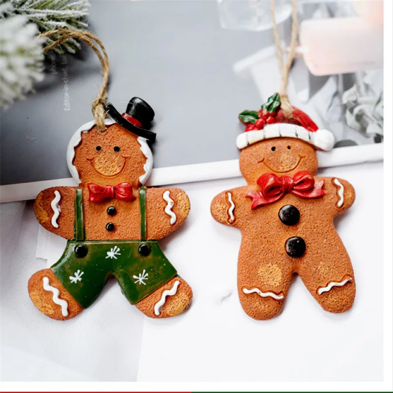 Navidad 2023 New Year Gifts Gingerbread Man Christmas Tree Ornaments
