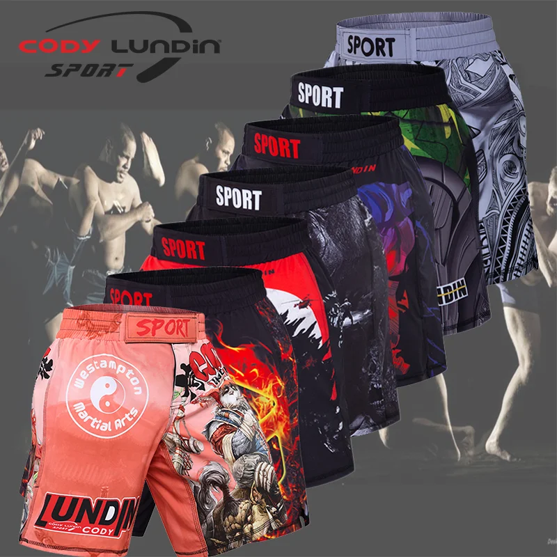 

Cody Lundin MMA Pants Combat Boxing Shorts for Men Fitness Gym Sports Jiu-Jitsu Kickboxing Muay Thai Shorts BJJ FightWear Shorts