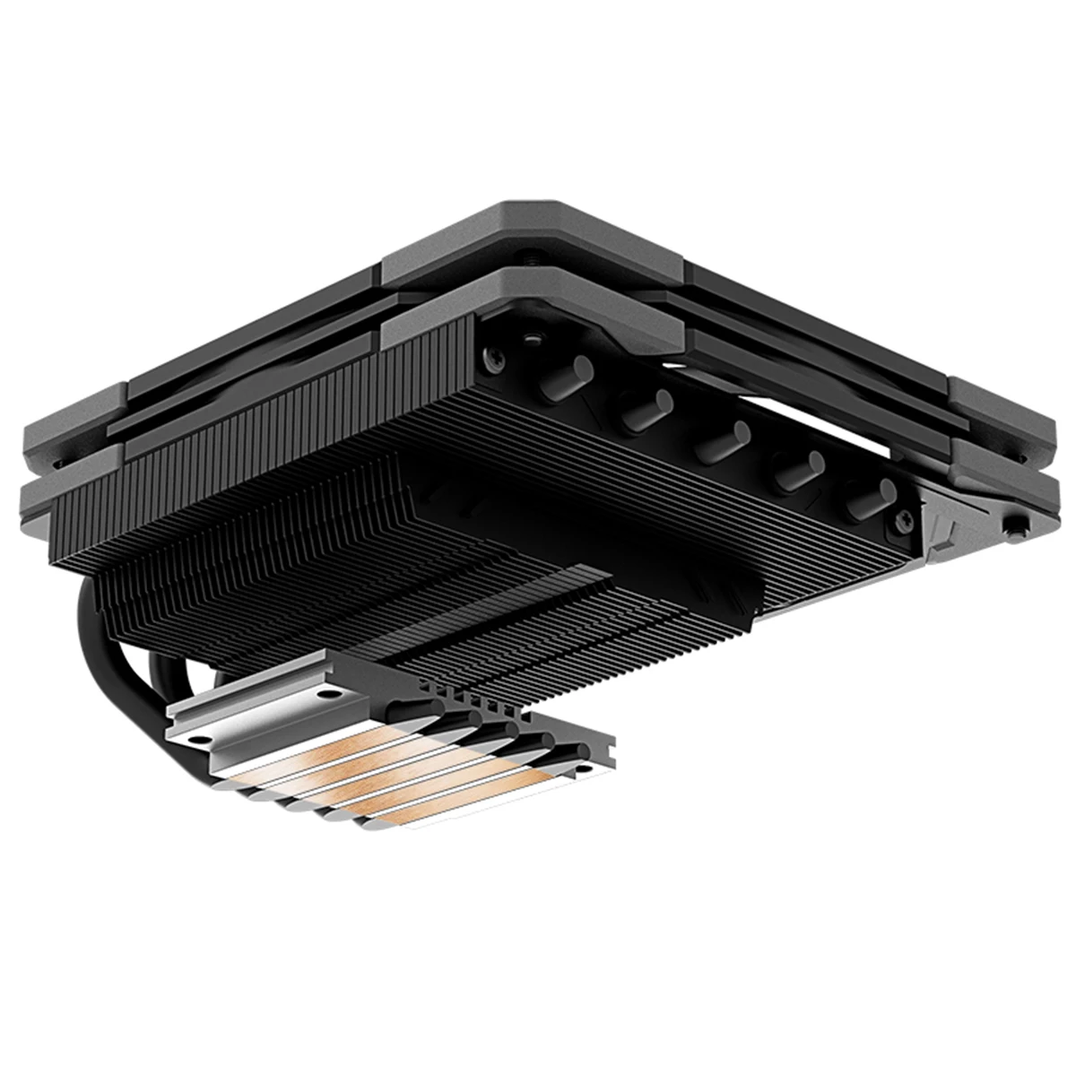 Id-resfriamento Is50x Baixo Perfil Cpu Radiador Lga1700 1200 115x Am4 Heatpipe Preto 12cm Ventilador de Refrigeração 55 mm Altura para a4 Chassi Ventiladores e resfriadores - Imagem 2