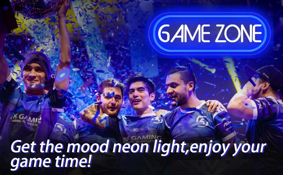 Led Game Room Neon Signs Dimmable Neon Lights for Bedroom Wall Gaming Decor Room Decor Boys Teen Kids Gifts Party Decorations