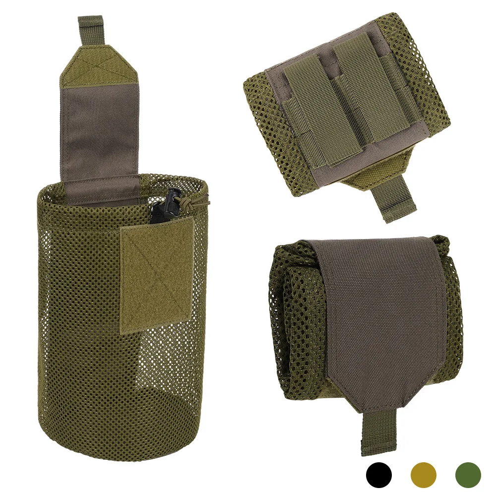 Hunting Bag Micro Folding Compact Dump Pouch Mini Foldable Mesh Bag EDC Utility Storage Outdoor Sport Camping Hiking double dump pouch dump pouch