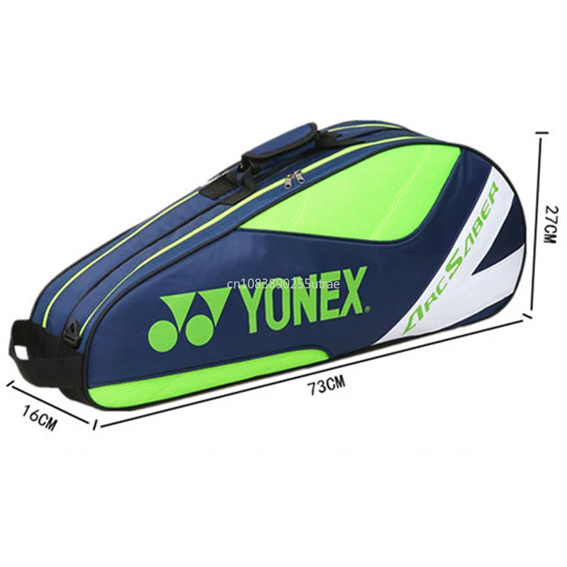YONEX Genuine Light Weight Yonex Badminton Racket Bag For 3 Rackets With Shoe Compartment For Women Men