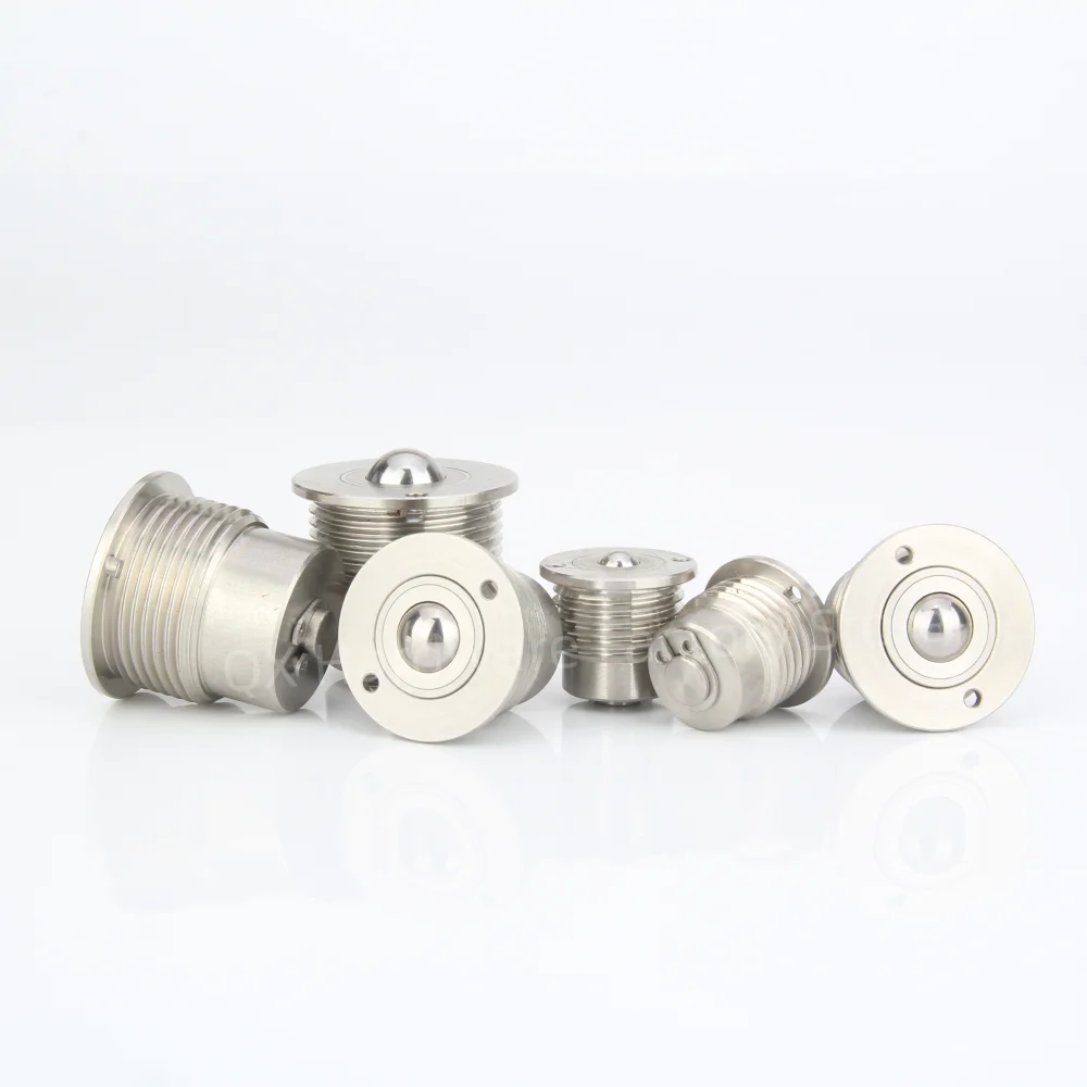 QX317 Stainless Steel Transfer Rollers with Spring Threaded Conveyor