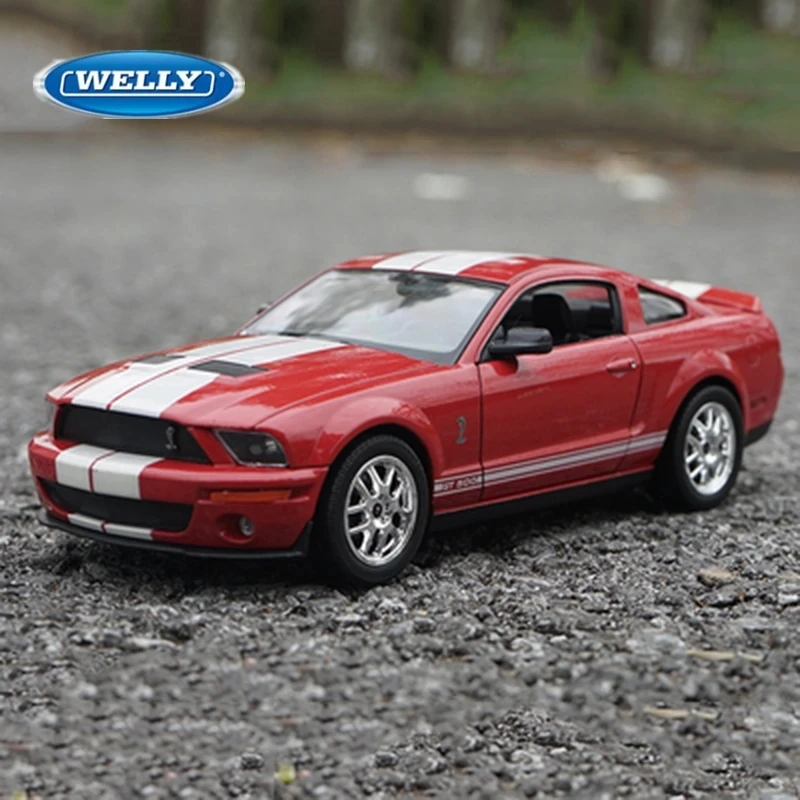 

Модель спортивного автомобиля WELLY 1:24 2007 Ford Shelby Cobra GT500 из сплава, металлическая Игрушечная модель автомобиля, имитация коллекционных игрушек для мальчиков