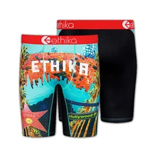 

zhcth Ethika Boxer Briefs Sin City Hollywood Las Vegas Miami Breathable Male Spandex Underwear