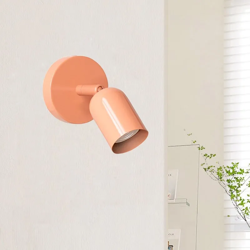 북유럽 벽 램프 미니멀리스트 마카롱 룸 장식 벽 Sconce 침실 머리맡 연구 입구 복도 통로 실내 장식 조명