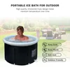 Ice Bath Tub for Athletes, Cold Plunge Tub, Portable Bathtub for Adults Outdoor Inflatable Ice Barrel Home Shower Hot/Cold Bath 4