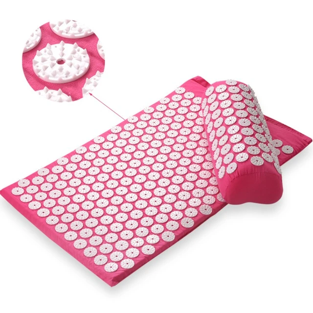Acupressure Mat Set Spike Massage Pillow for Back Neck Pain Relief Yoga Mat Needle Therapy Stress Relief Fitness for Home Gym 3