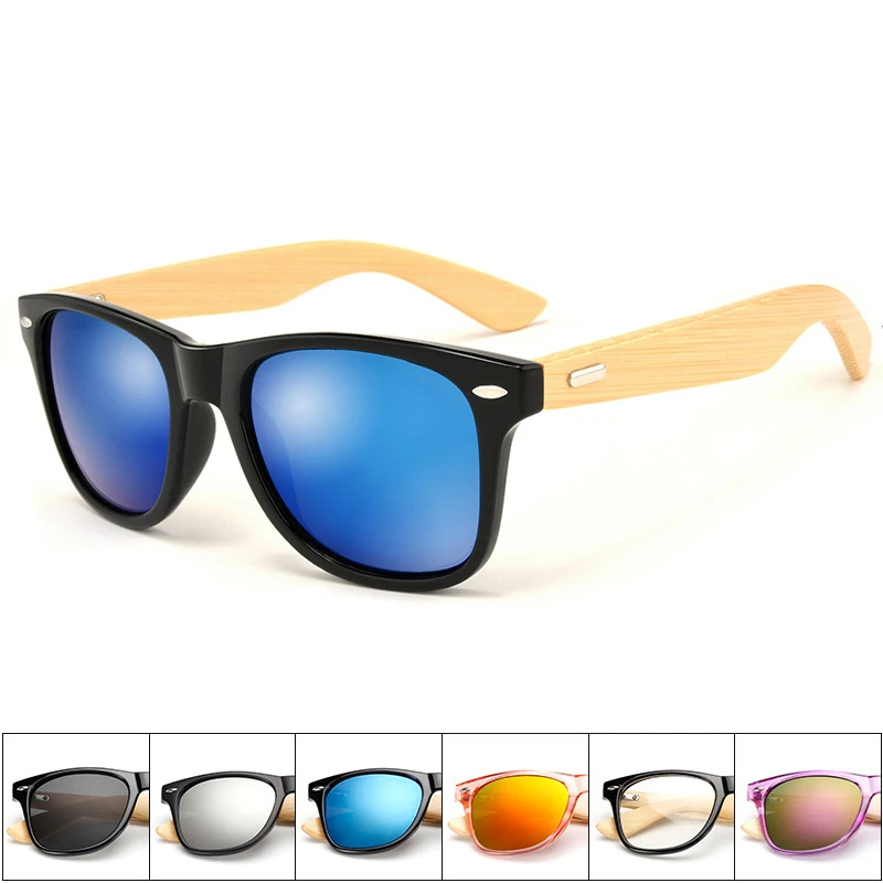 

Classic Bamboo Wood Sunglasses Mirror Coating Lenses Eyewear Men Women Sun Glasses Retro Glasses UV400 Shades Gafas De Sol