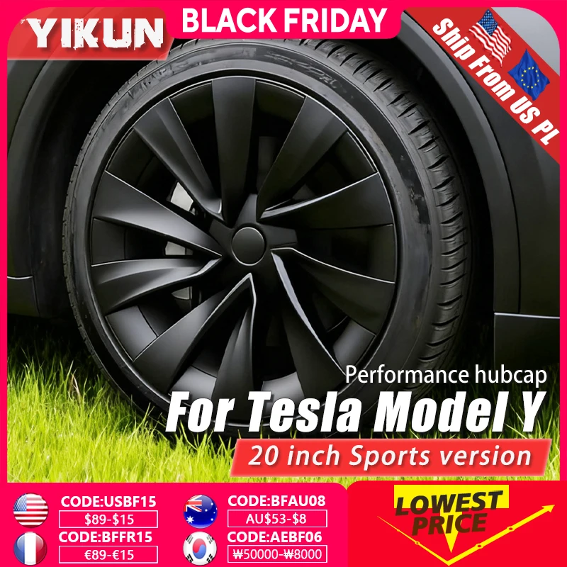 TeslaモデルY20インチブラックホイール 2024年 テスラ モデルY ジュニパー 20インチ ホイールカバー パフォーマンス