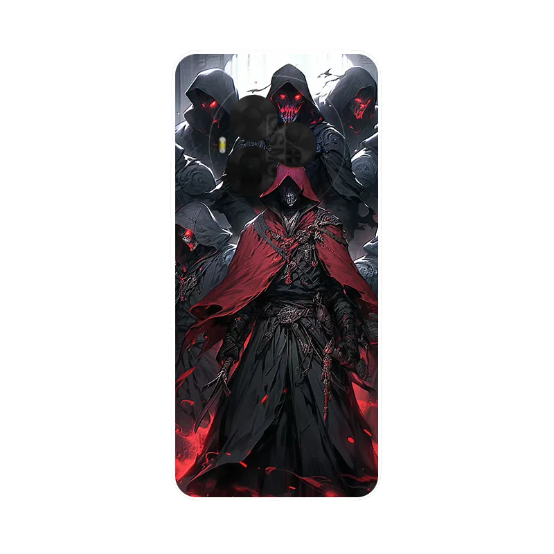 Flower Wolf Silicone Phone Cover - Soft TPU Shockproof Bumper