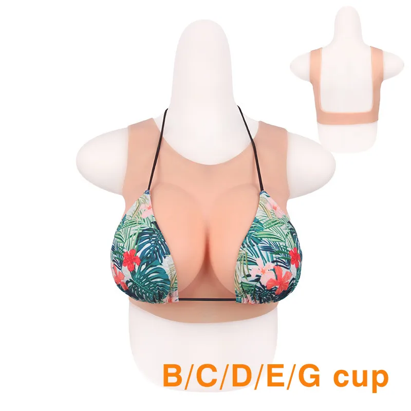 Silicone Breast Form Halterneck Type Artificial Fake Boobs For Mastectomy  Crossdresser C Cup