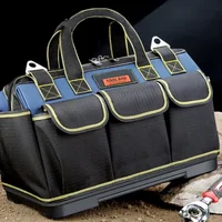 Multi-Function Tool Bag 1680D Oxford Cloth Electrician Bag, Multi-Pocket Waterproof Anti-Fall Storage Bag Electrician Tools