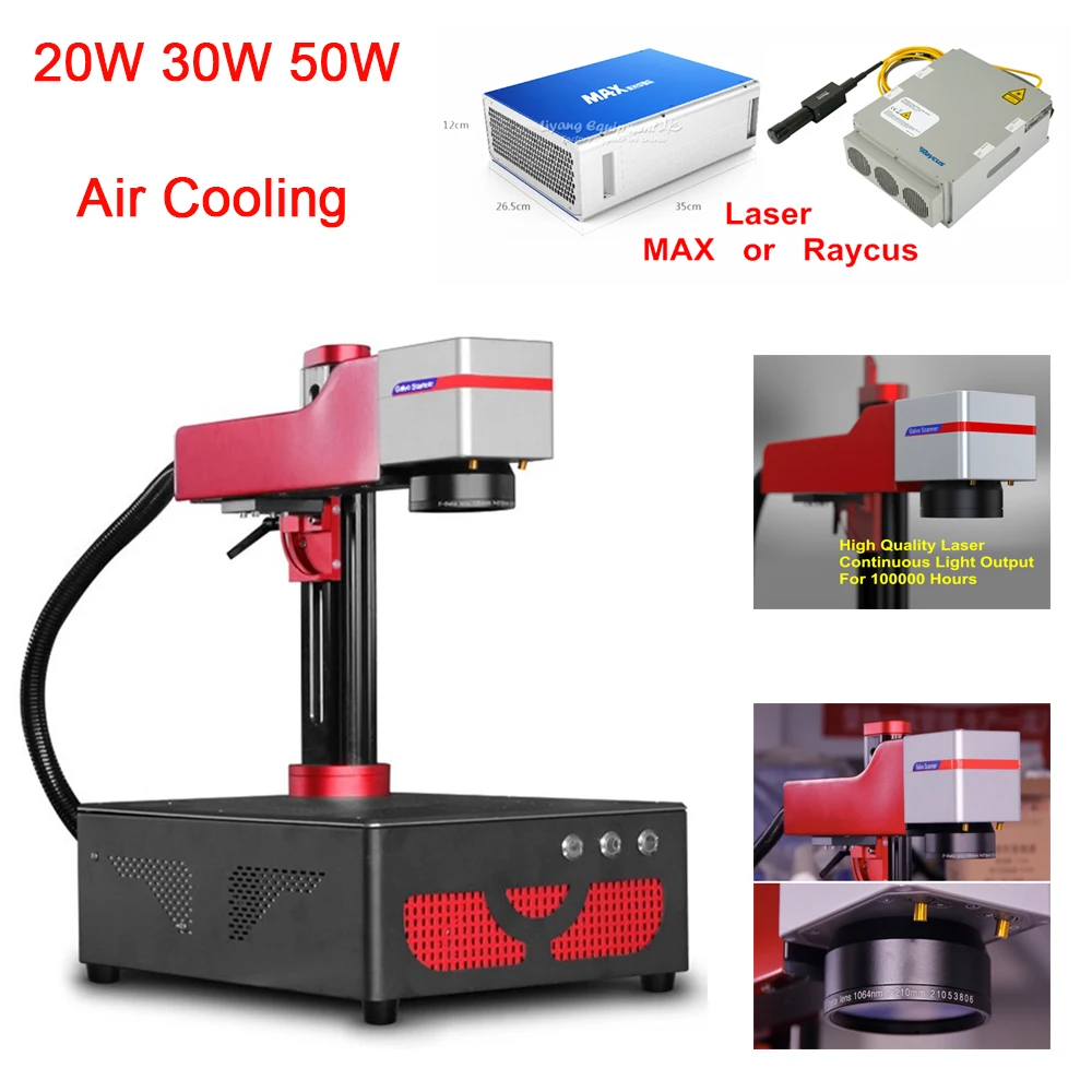 

Desktop Mini Fiber Laser Marking Machine Aluminum Copper PVC Plastic Engraving 20W 30W 50W Optical Fiber Laser Nameplate Machine
