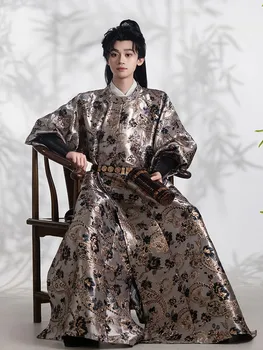 Hanfu men's round-neck robe ancient costume style new Taoist in
