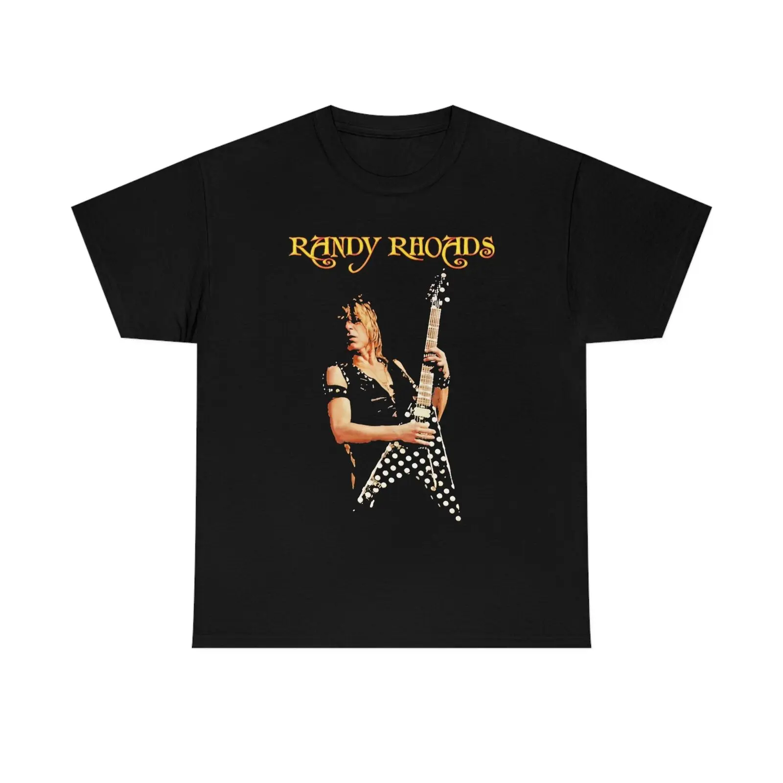 Nuova Maglietta Nera Da Uomo Del Chitarrista Della Roccia Dura Di Sanny Rhoads Taglie S - 5Xl