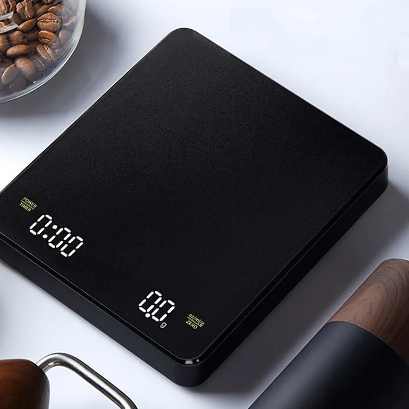 LED Digital Coffee Scale with Timer for Weighing Food, Baking and