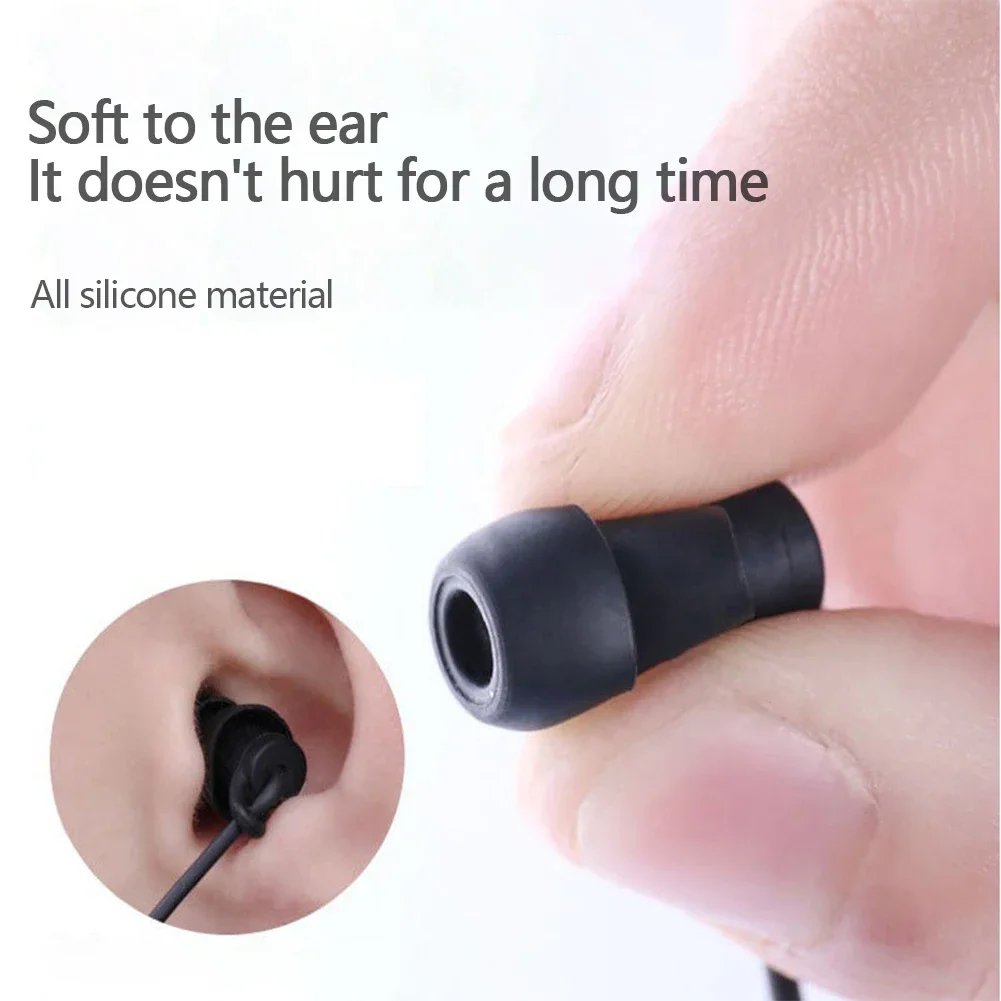 Silicone In-ear 3.5mm/Type-C Jack Wired Earphones Handsfree Sleep Headphones With Cable Earbuds In-line Control Headset With Mic 5