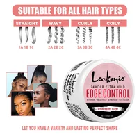 LOCKMIO Edge Control Gel Kit for Women Long Lasting Hold Control Wax Natural Ingredients Finishing Anti Frizz Hair Gel and Brush 2