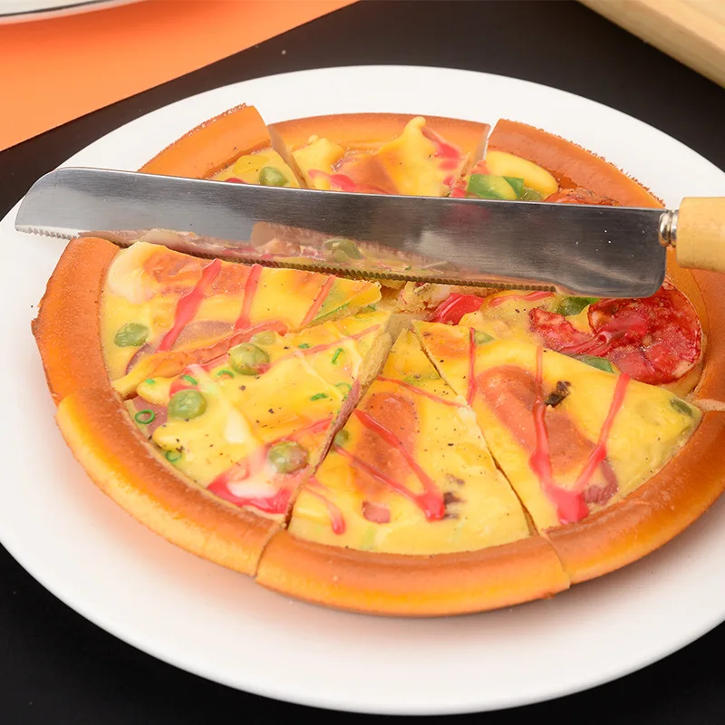 Nature Bamboo Pizza Cake Shovel Triangular Spatula Set with Cheese Slicer Cutter Knife