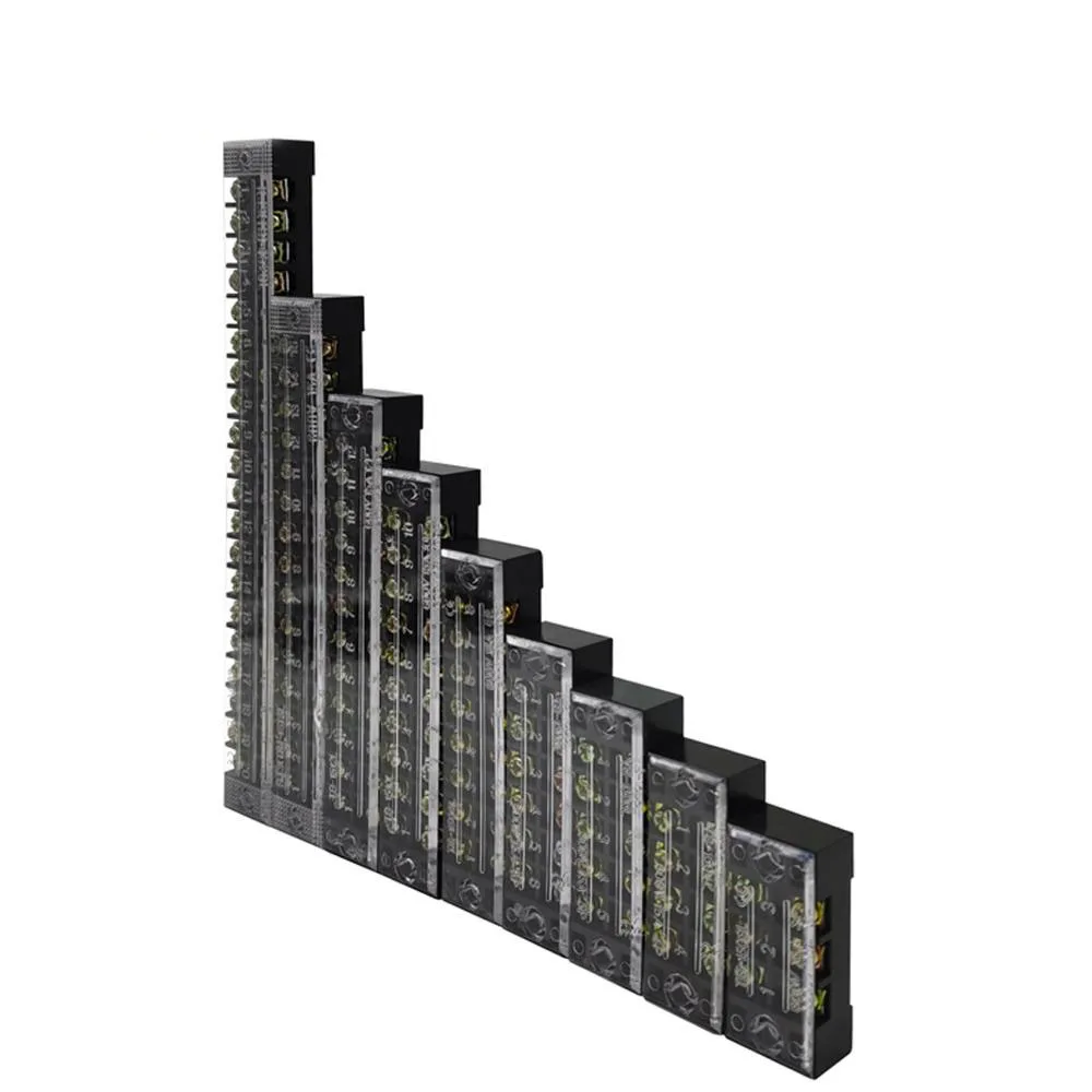 Terminal block 1Pcs dual row barrier screw wire connector 600V 15A positions optional