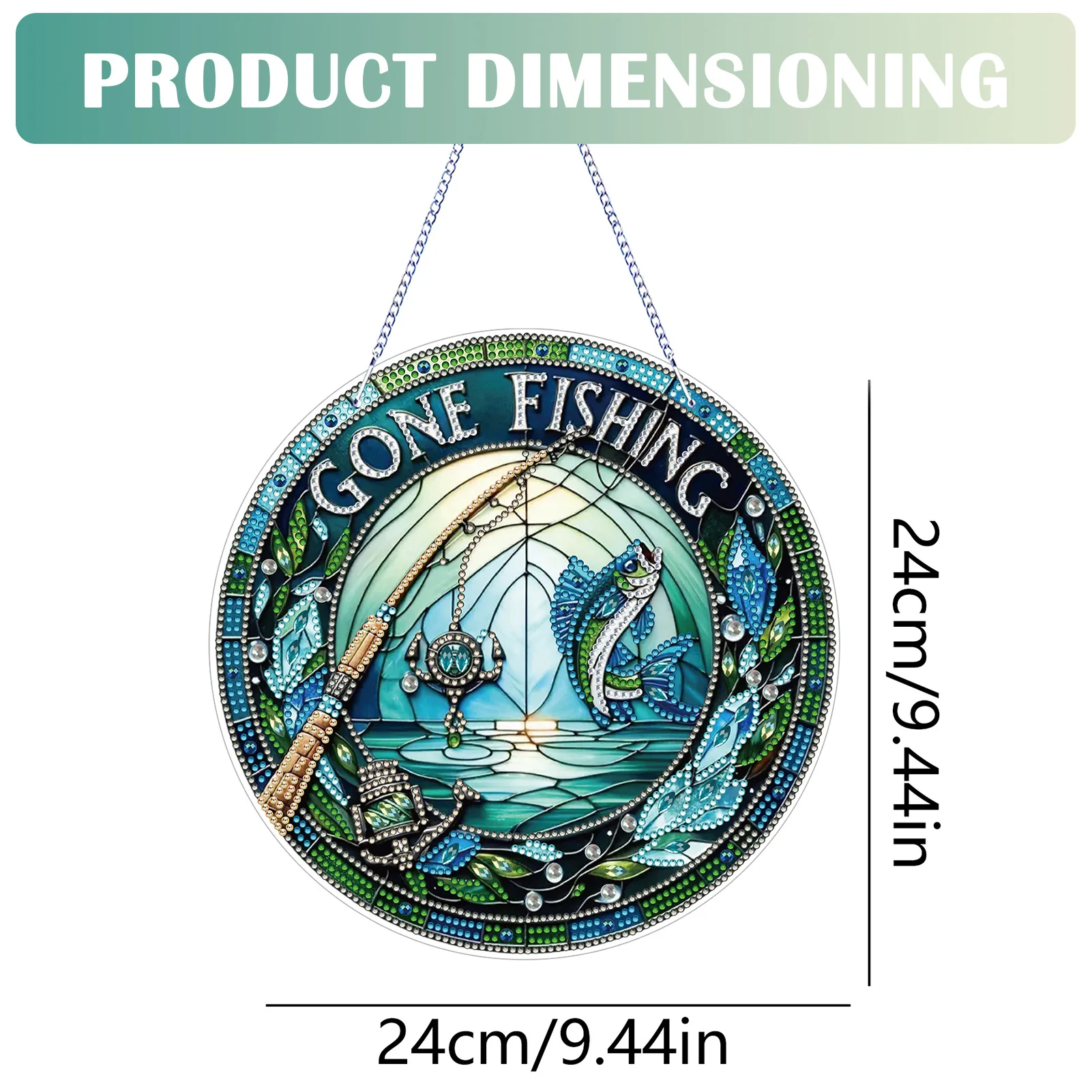 PVC Glass Diamond Painting Suncatcher Ornament for Home Decor