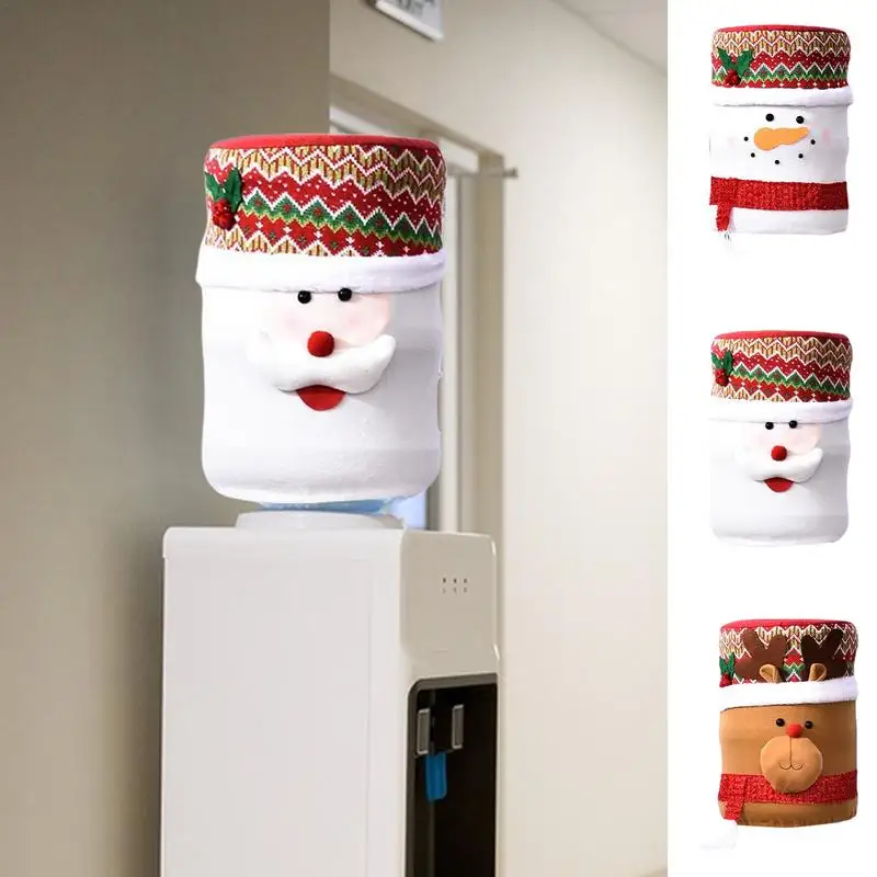 Water Cooler Bottle Cover Christmas Water Cooler Dust Covers Stretchy Bucket Dust Defense Reusable Dispenser