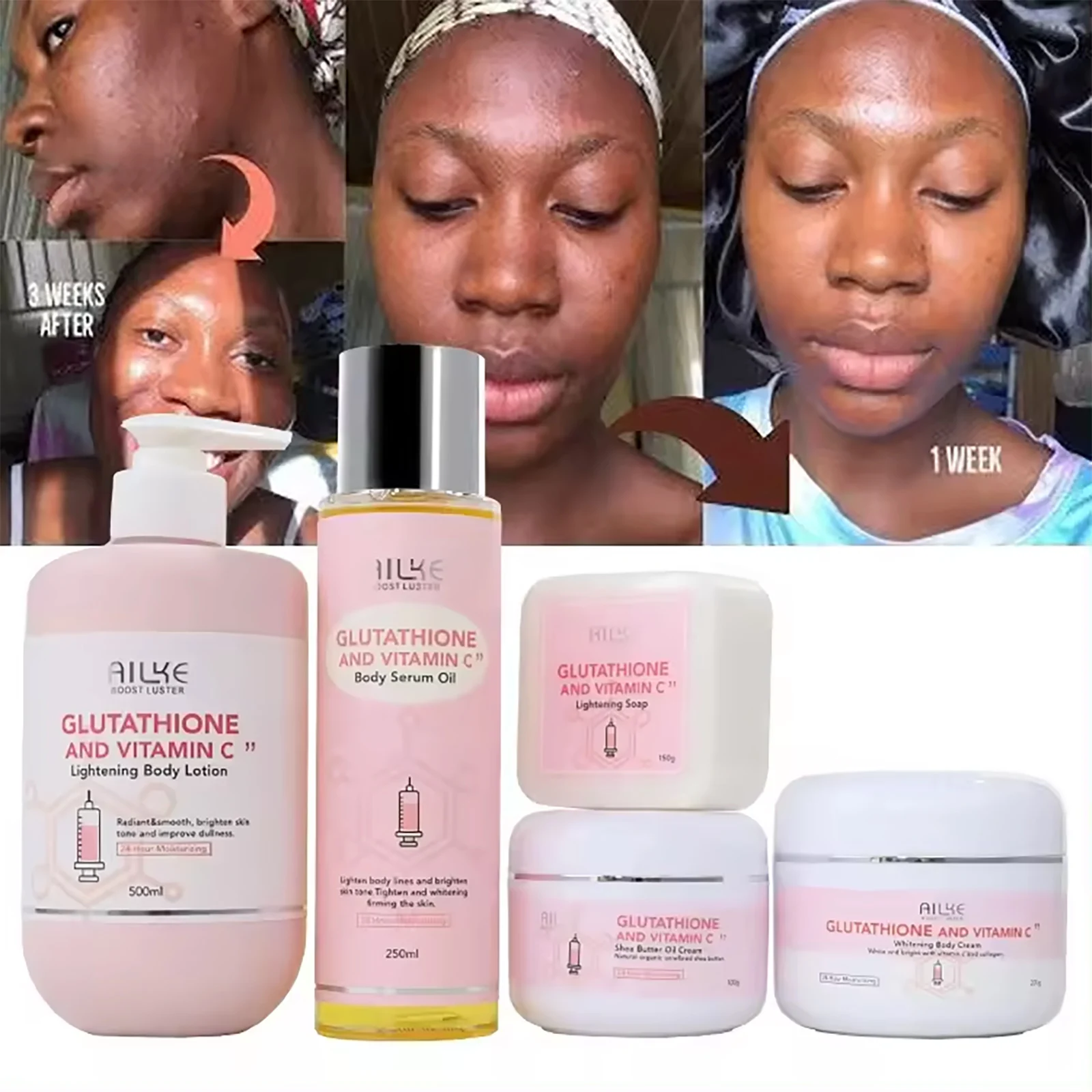 AILKE Routine Skin Care, For Smooth, Radiant Skin, Brightens, Moisturizing, Hydrate, With Organic Vitamin C, For Men and Women 3