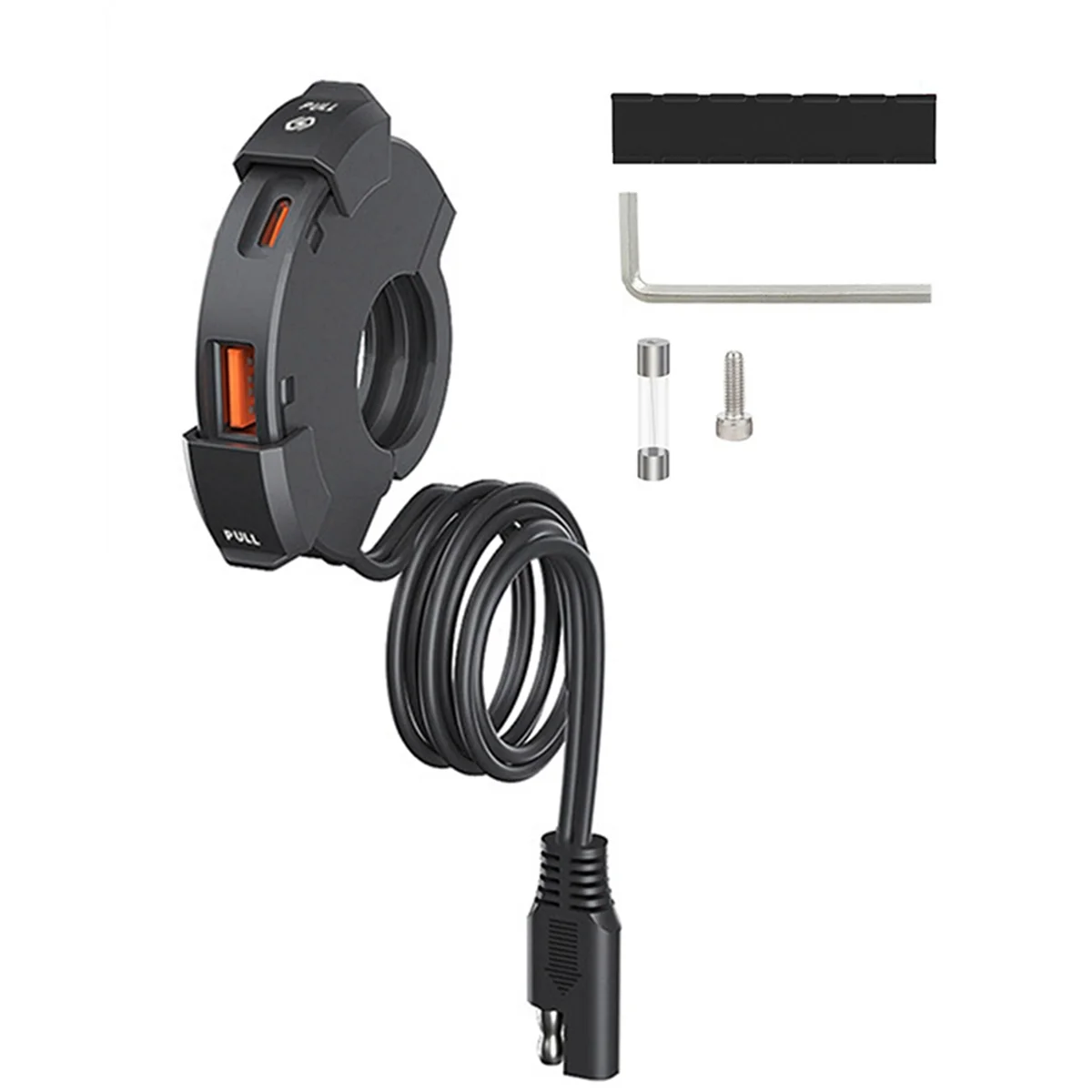 자전거 디지털용 방수 핸들바 장착 브래킷 충전기, QC3.0 오토바이 USB 고속 충전기, 30W