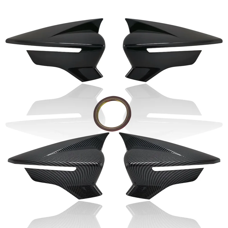 Sleek Black Mirror Cap for Car Side Rearview Mirror Cover Accessories