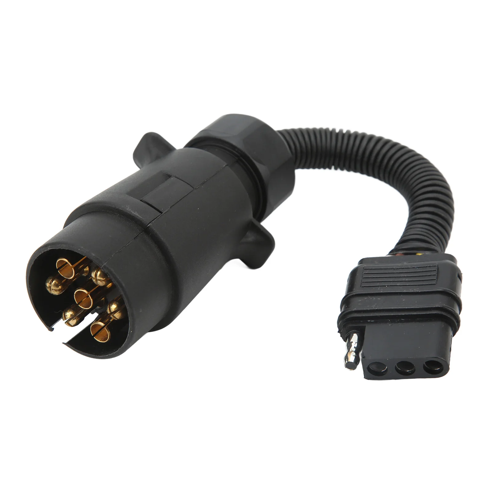 Trailer Wire Adapter Plug EU 7 Pin to US 4 Pin Light Converter Trailer Wiring Connector Plug Towing Truck RV Accessories