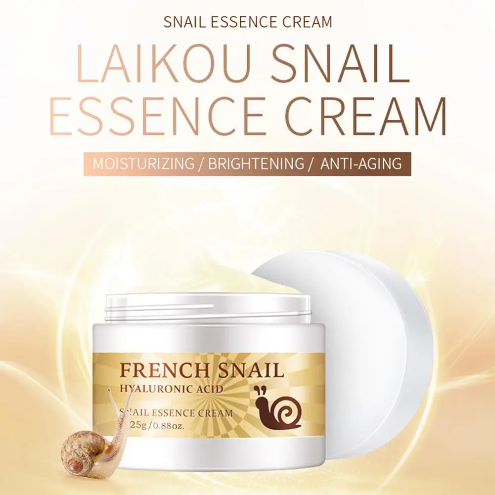

French Snail Hyaluronic Acid Face Cream Moisturizing Anti-aging Wrinkle Cream Improve Cracked Dry Rough Skin Facial Cream
