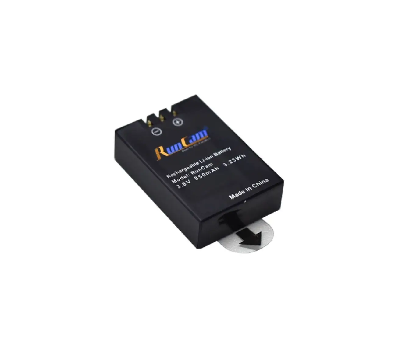 Batterie Li-ion RUNCAM 3.7V 850mAh RC2-09 pour Caméra Action 360
