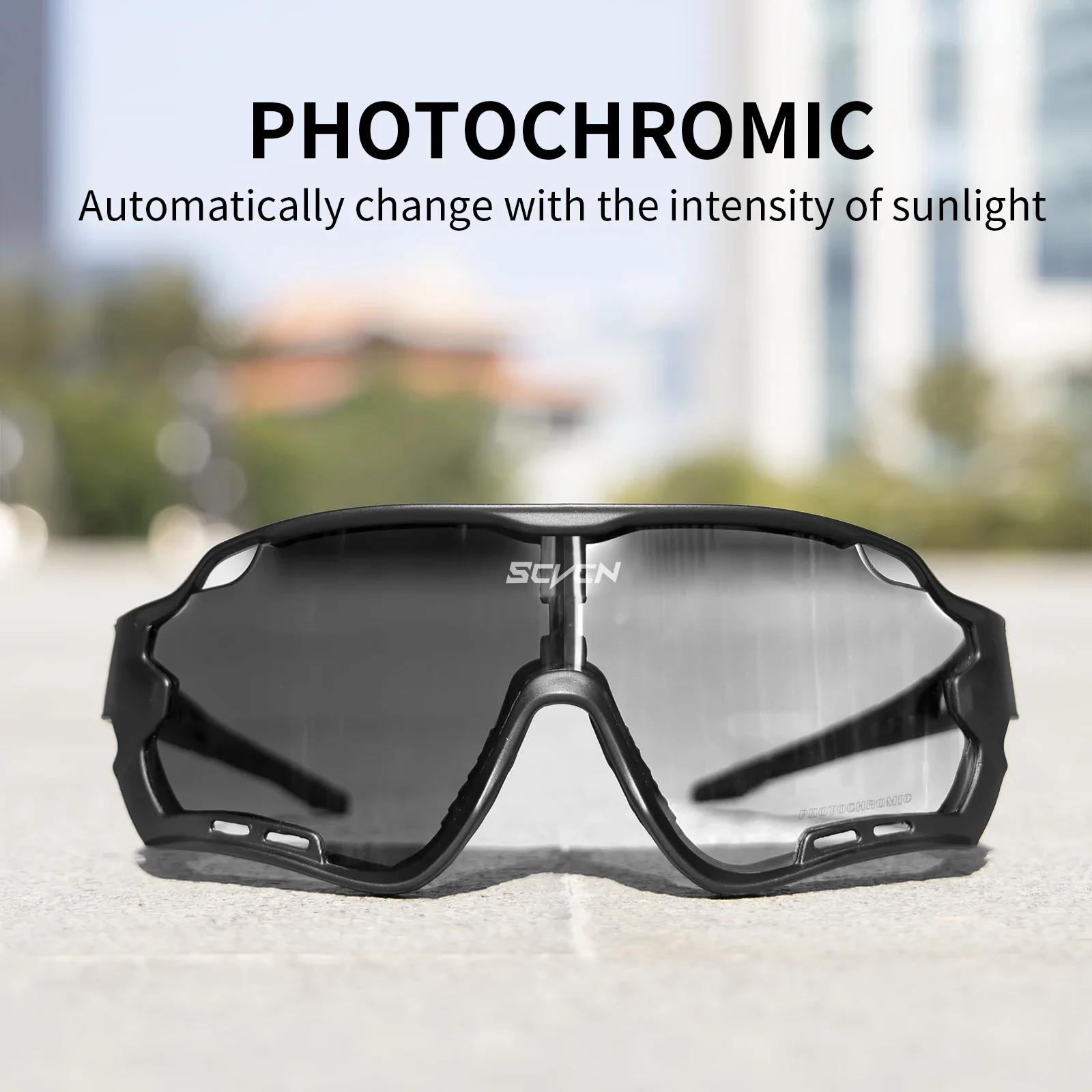 SCVCN Outdoor Sports Polarized Cycling Glasses Road Bike Glasses Mountain Bicycle Cycling Sunglasses Men Women Goggles Eyewear