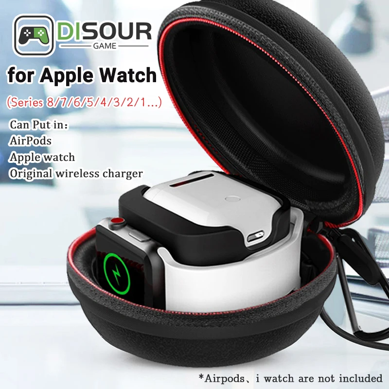 Per Apple Watch Series 8 7 6 5 4 3 2 1 Borsa Protettiva Per I Watch Caricatore Portatile Dock Case Borsa Da Viaggio Per Airpods Storage Bag