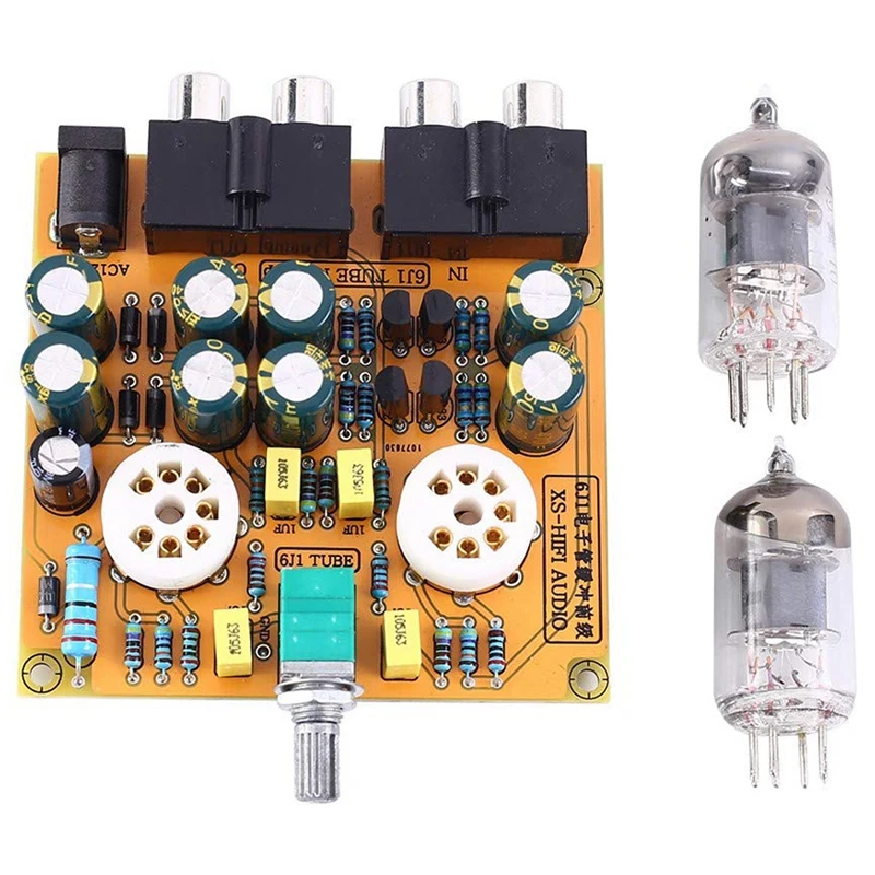 

ABGZ-6J1 Tube Amplifiers Board, Pre-Amp Amplifier Audio Board Tube Audio Amplifier Hifi Channel Class A Volume Control